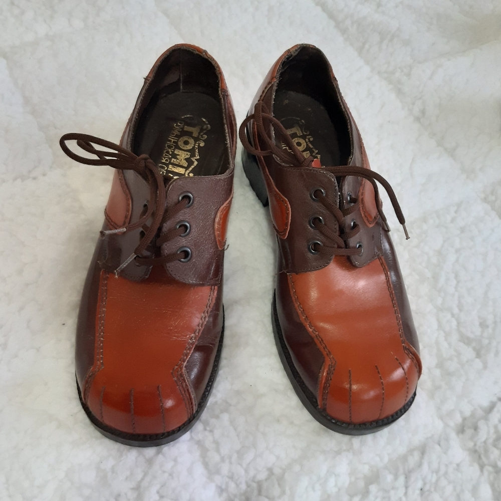 Vintage Romanian Leather Shoes